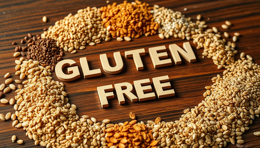 Gluten-free grains arranged with letters best burger bar.