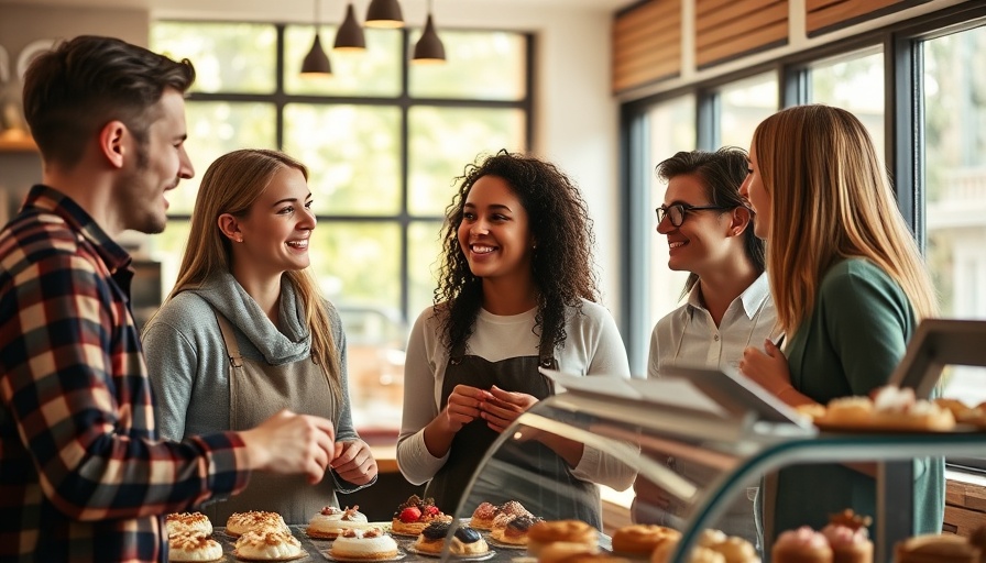 Young people choosing desserts in a bakery near best fine dining restaurants.