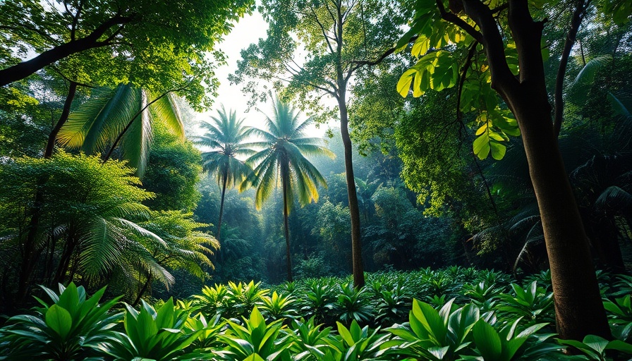 Coffee agroforestry systems in India, lush forest view.