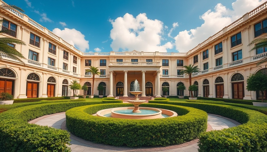Elegant exterior of Trump National Doral Hotel with central fountain.
