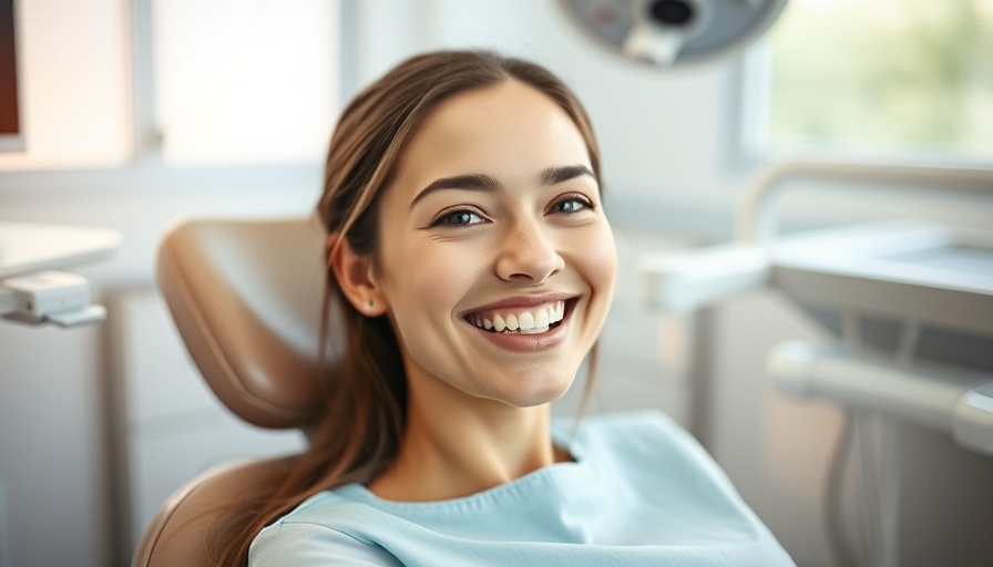 Smiling woman in dental chair, best dentist for family dental care.
