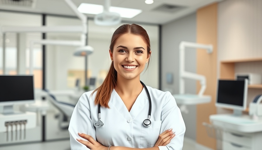 Smiling female dentist in a modern clinic for best family dental care.