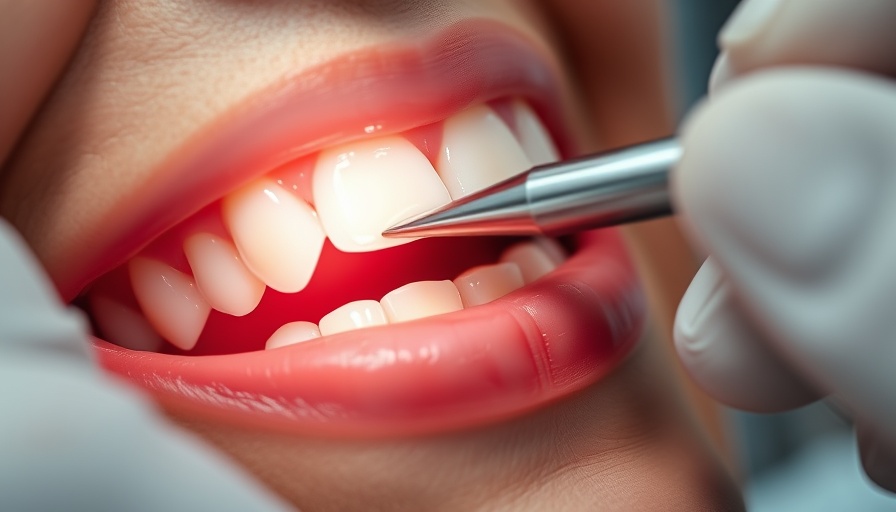 Composite veneer dentistry procedure applying veneer to a tooth.