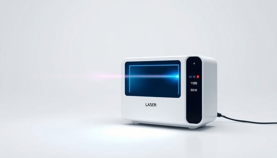 Sleek laser device for fiber laser technology in skin health.