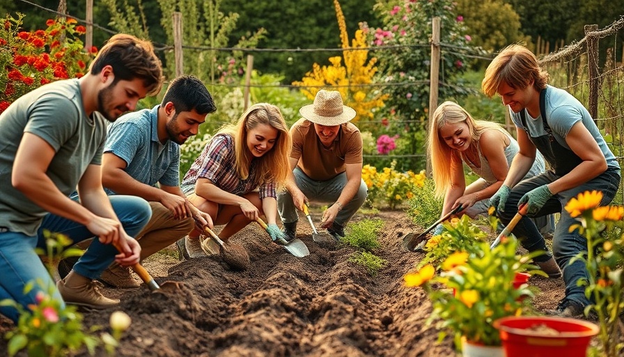Pain-Free Gardening Tips: Diverse group gardening with tools