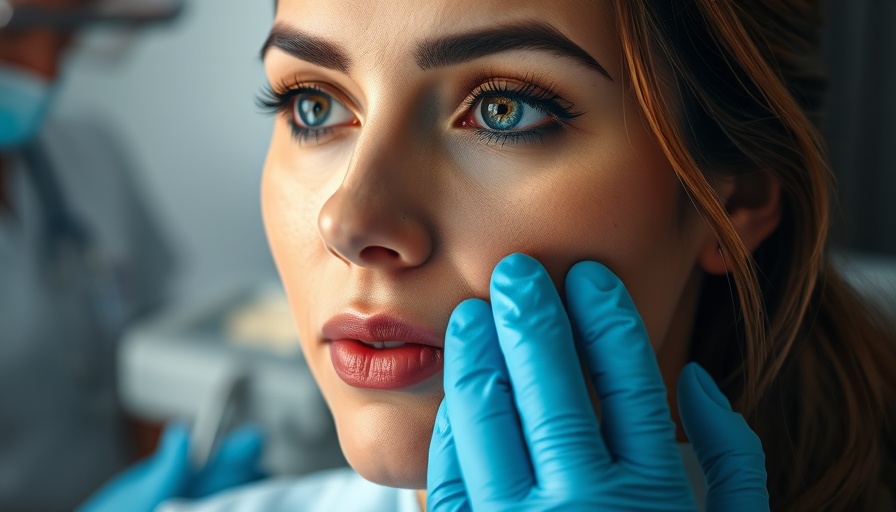 Eyelid surgery preparation showcases a woman's face with surgical markings in 2024.