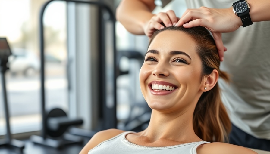Smiling woman benefits from chiropractic care in modern clinic