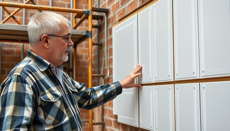 Man demonstrating how to apply render to exterior walls