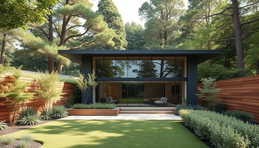 Garden building installation featuring a sleek modern office design.