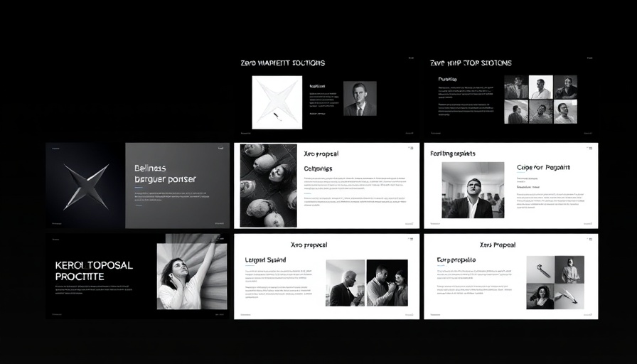 Minimalist business presentation layout for social media header design.