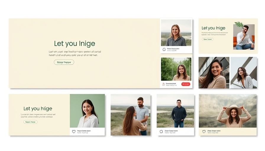 Minimalist social media headers design with structured layout and muted tones.