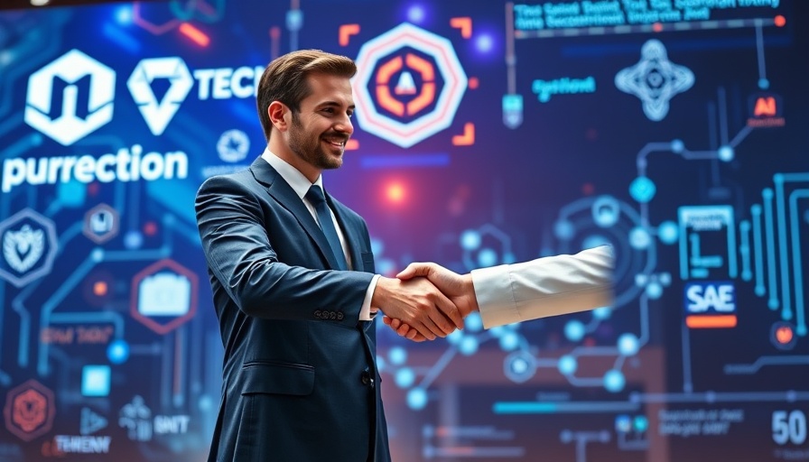 Business handshake with AI tech logos, how to make money with affiliate marketing from home.