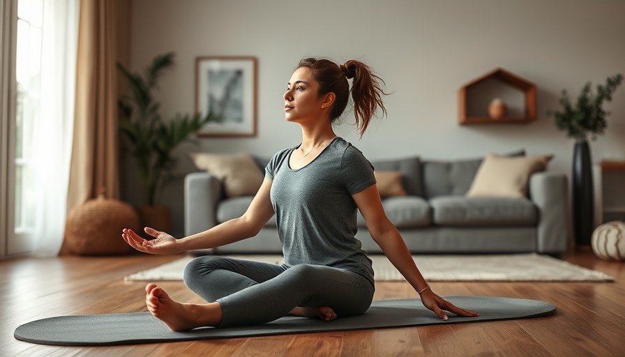 Yoga for back pain relief: person in a relaxed pose on a yoga mat.