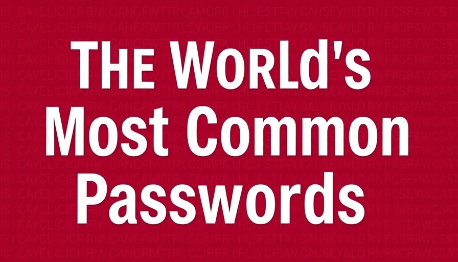 Bold text 'The World's Most Common Passwords' on maroon background.