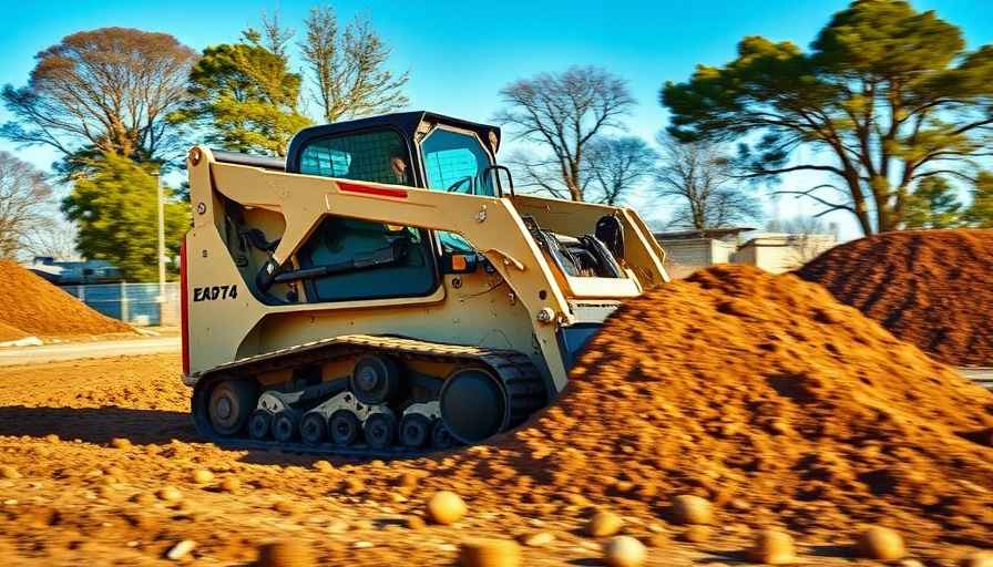 Powerful compact track loader performance in action at a construction site.