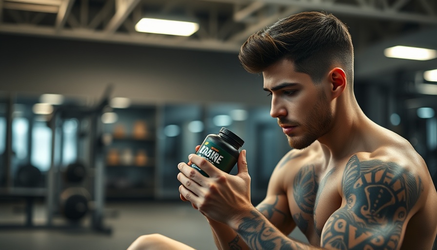 Man in gym pondering when to take creatine supplement.