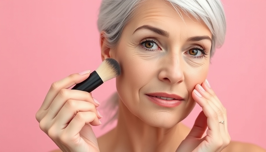 Best makeup tips for women over 40: mature woman applying concealer.