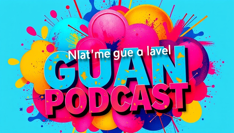 Vibrant podcast quote image on data personalization, vivid colors.
