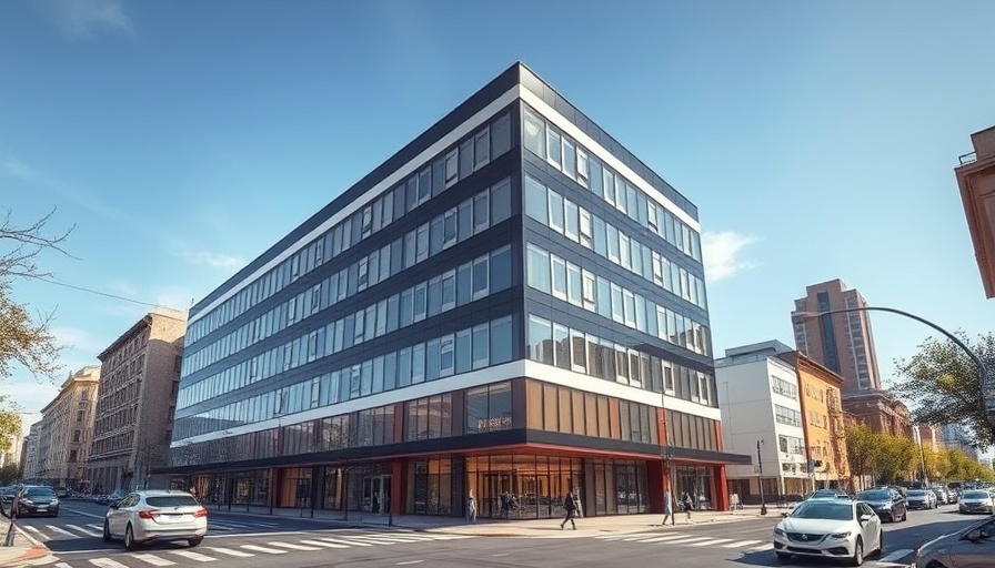 Modern Bristol office building showcasing market trends, urban setting.