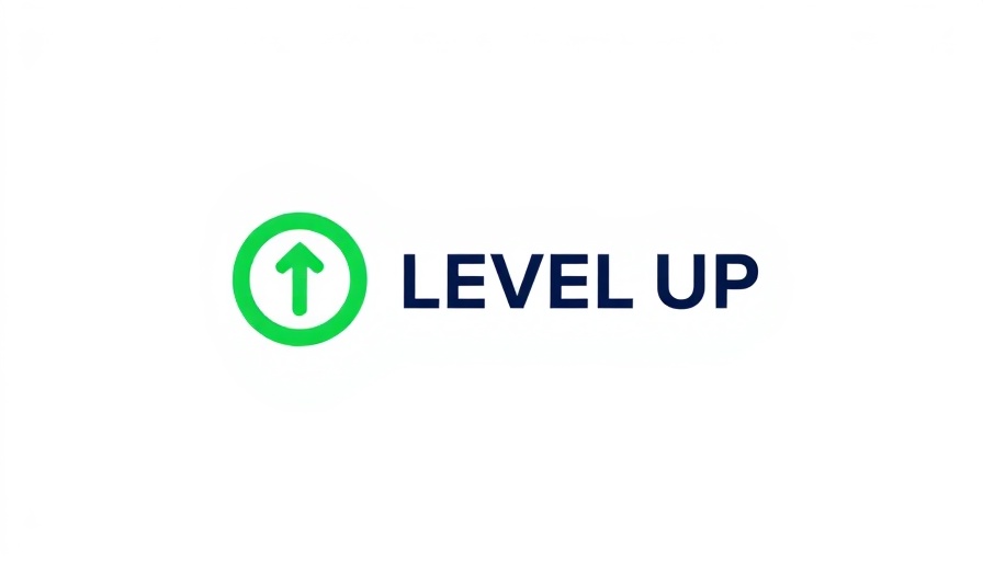 Minimalistic LEVEL UP logo in green circle, modern aesthetic
