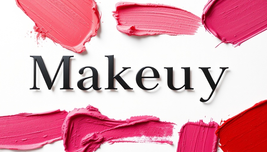 Elegant makeup swatches and mature beauty logo.