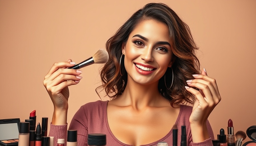 Makeup tips for mature skin demonstrated by a woman, showing common mistakes.