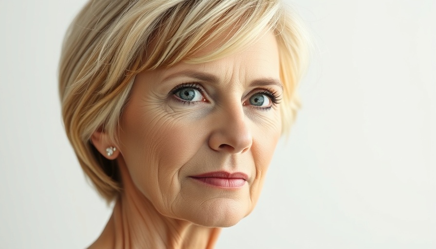 Elegant short blonde hairstyle for older women