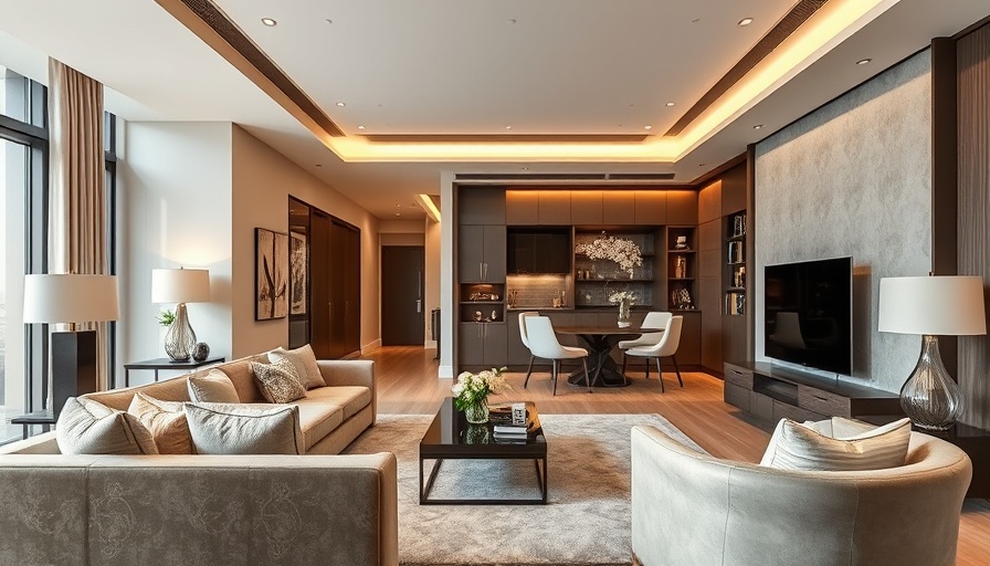 Stylish luxury serviced apartment interior in Germany