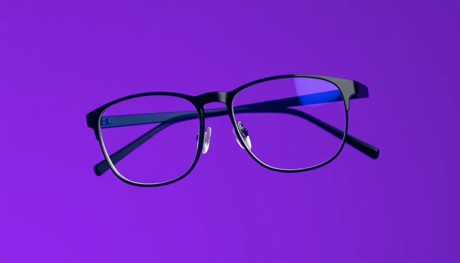 Modern eyeglasses design with gradient background showcasing elegance.