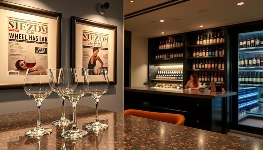 Wine Spectator California Wall of Fame in elegant tasting room.