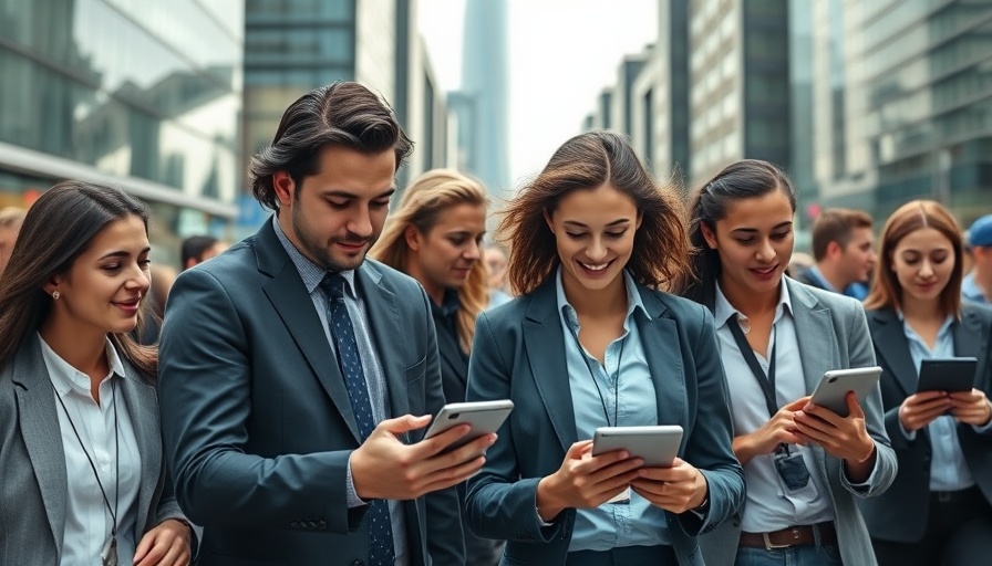 Digital marketing team in London cityscape.