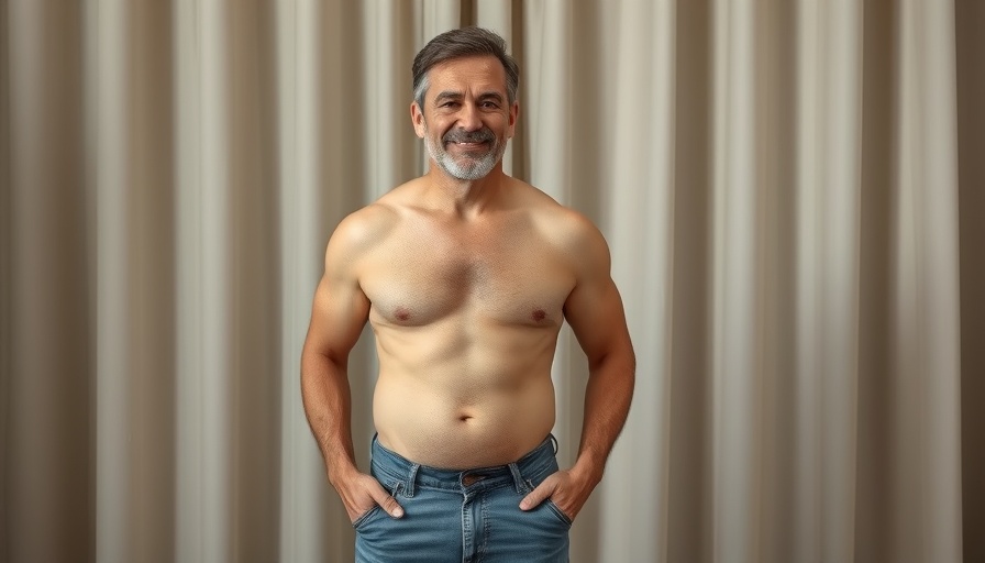 Middle-aged man showcasing weight transformation for professional diet and nutrition advice.