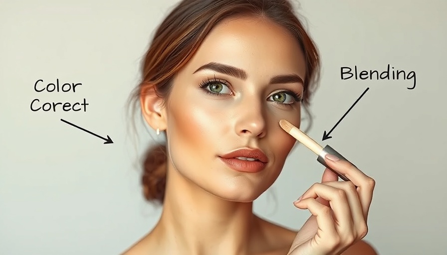 Confident woman showing how to apply concealer flawlessly with tips.