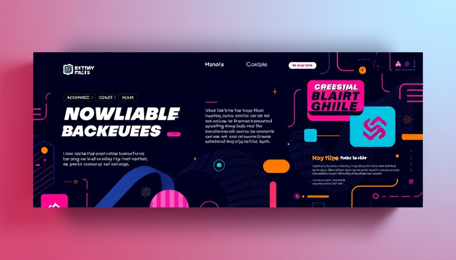 Modern social media header design with typography and colors