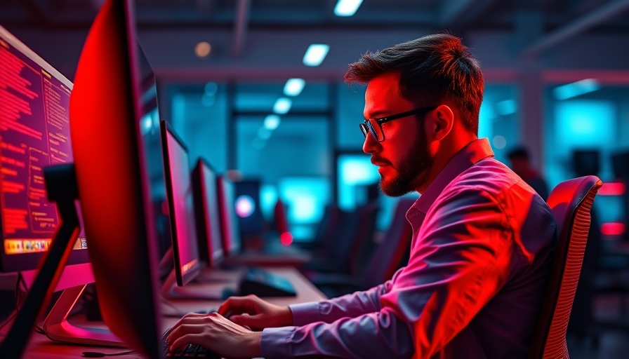 AI marketing strategies for business growth: Professional in modern office using computer.