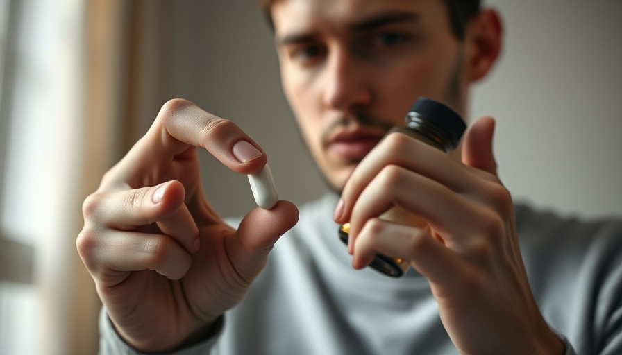 Benefits of HMB Supplementation: Person holding pill and bottle.