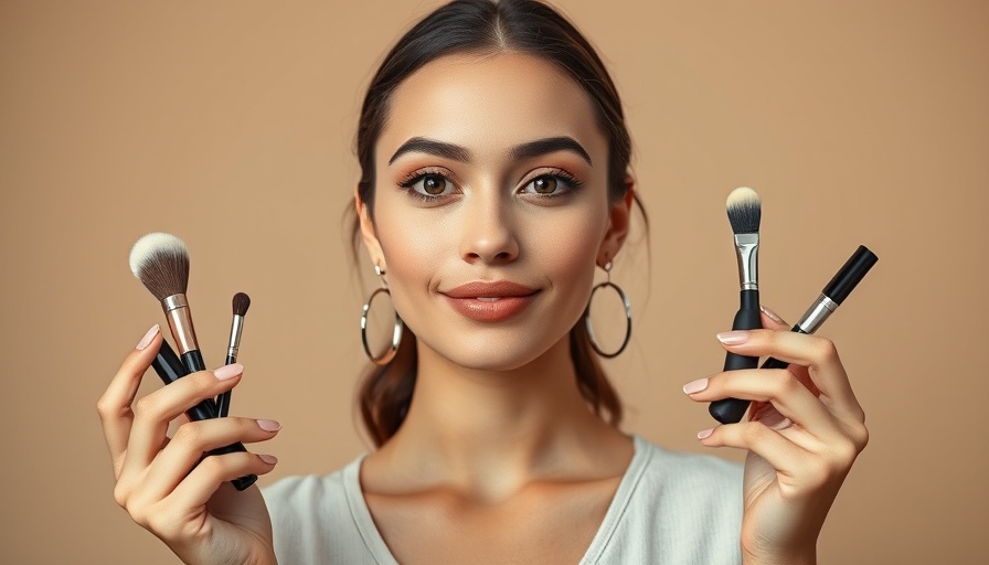 Make Your Makeup Last in the Heat tutorial with woman holding cosmetics.