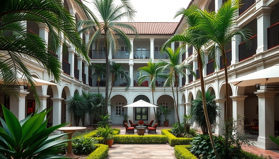 Colonial-style 5-star hotel with lush garden, best near me