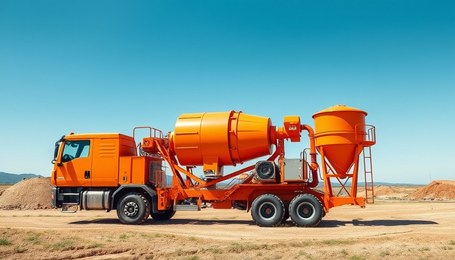 Journeyman Mobile Mix Plant in open field under clear sky.