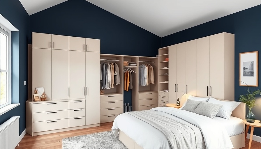 Modern wardrobe design for loft conversions in a sleek bedroom.