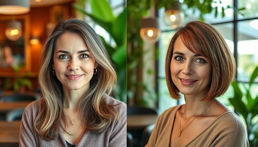 Woman's transformation with Shoulder-Length Bob Haircuts for Women Over 50.