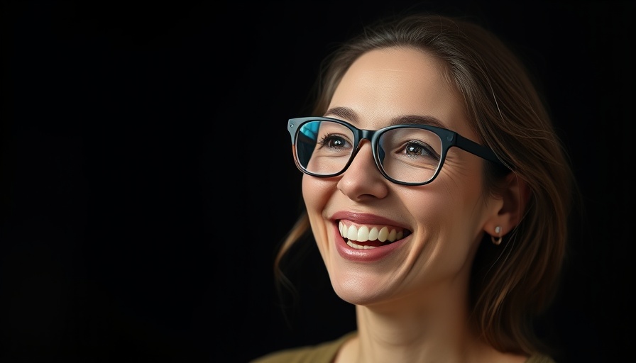 Woman discussing dental tourism in Turkey with a lively expression.