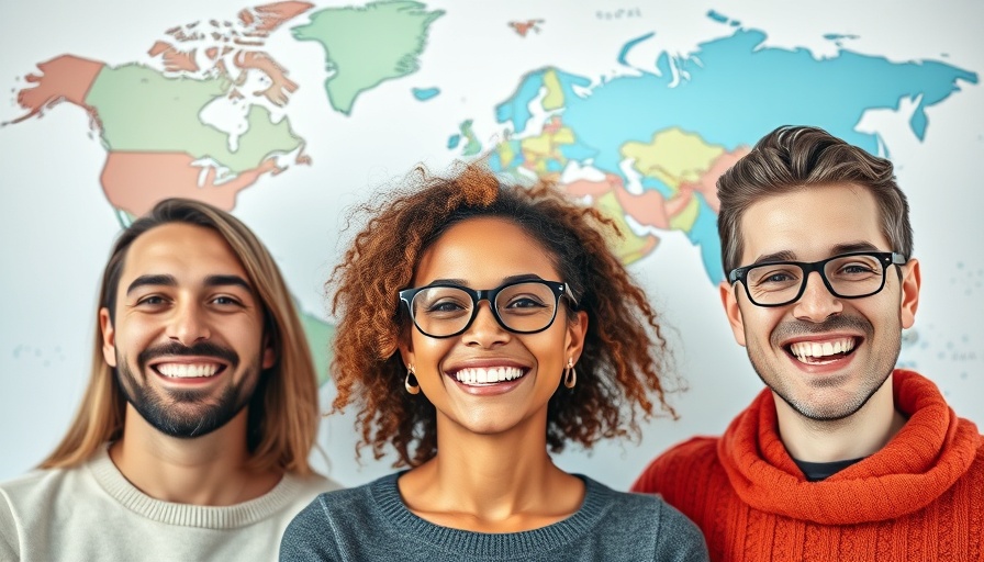 Three people promoting dental treatment in Croatia, Zagreb.