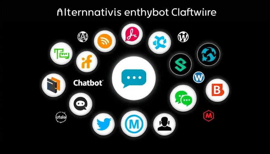 ManyChat alternatives logos arranged in a circular spotlight pattern.