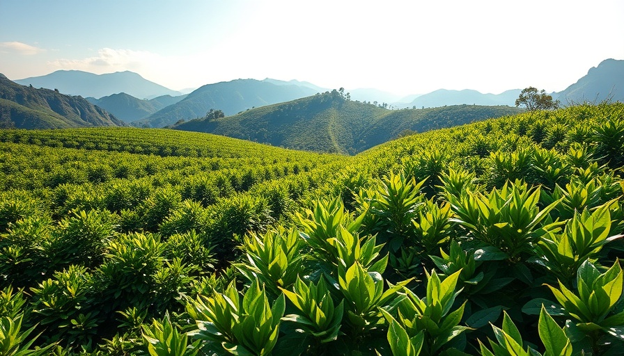 Lush coffee plantation illustrating sustainability in coffee production.
