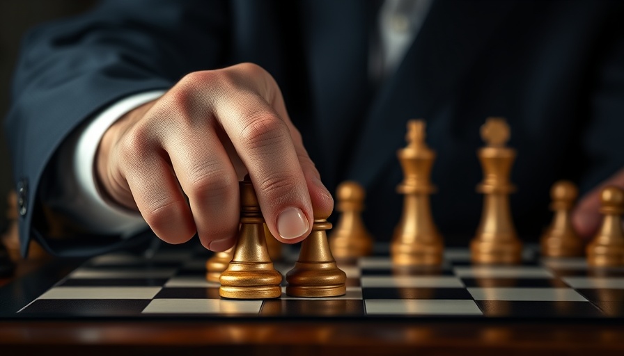 Strategic move in chess representing geopolitics.