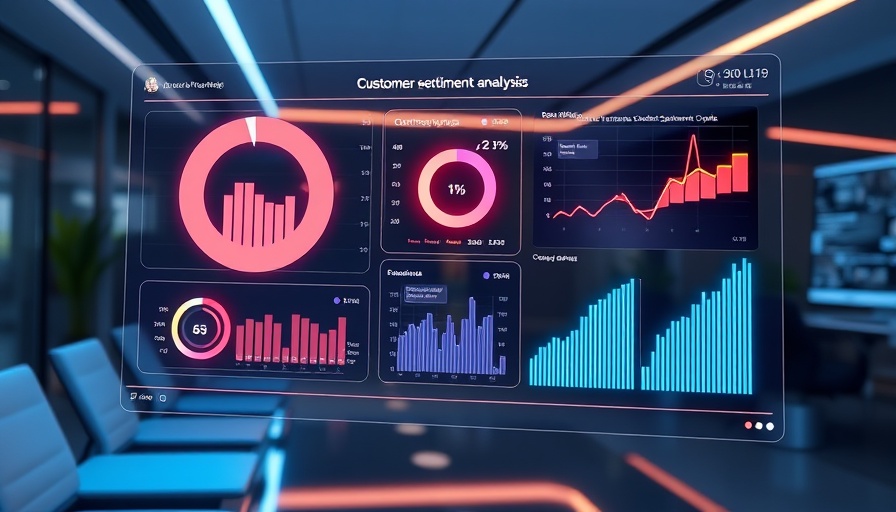 AI-generated customer sentiment analysis visual interface with holographic data.