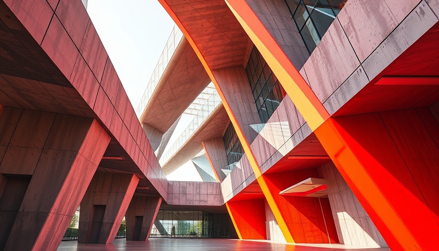 Architectural evolution illustration with geometric shapes, relevant to AI marketing.