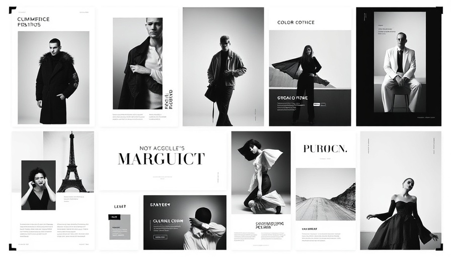 Elegant InDesign Moodboard Presentation Template in monochrome.