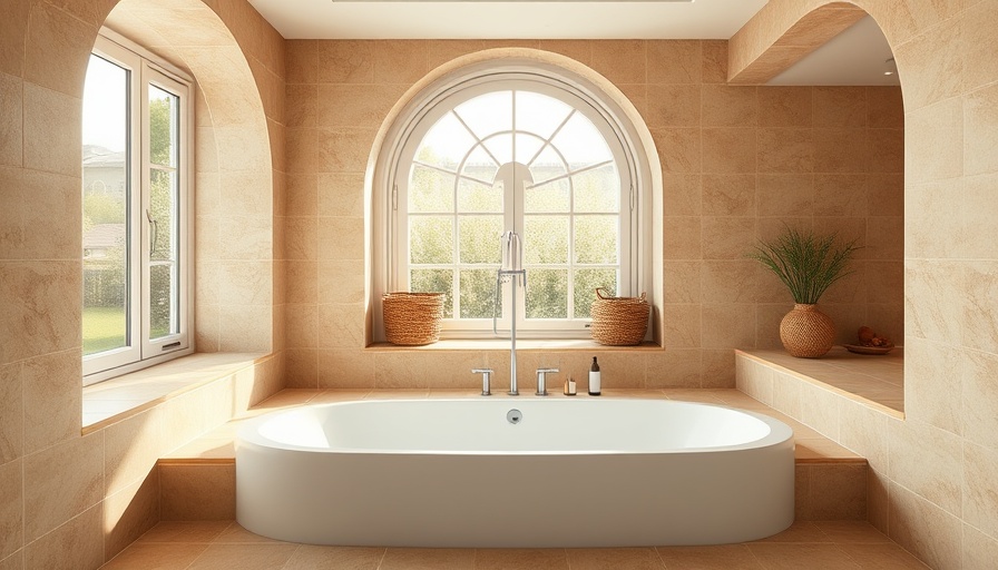 Minimalist sunken bath in a home extension with warm lighting.